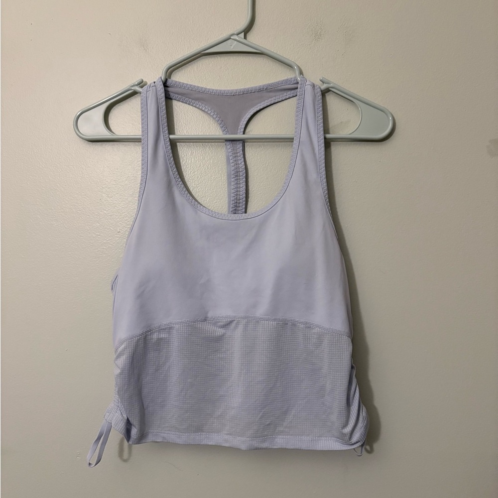 Fabletics Light Blue Cinched Side Racerback Tank … - image 1